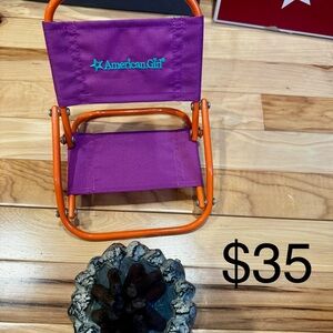 American Girl Purple and Orange Mini Chair